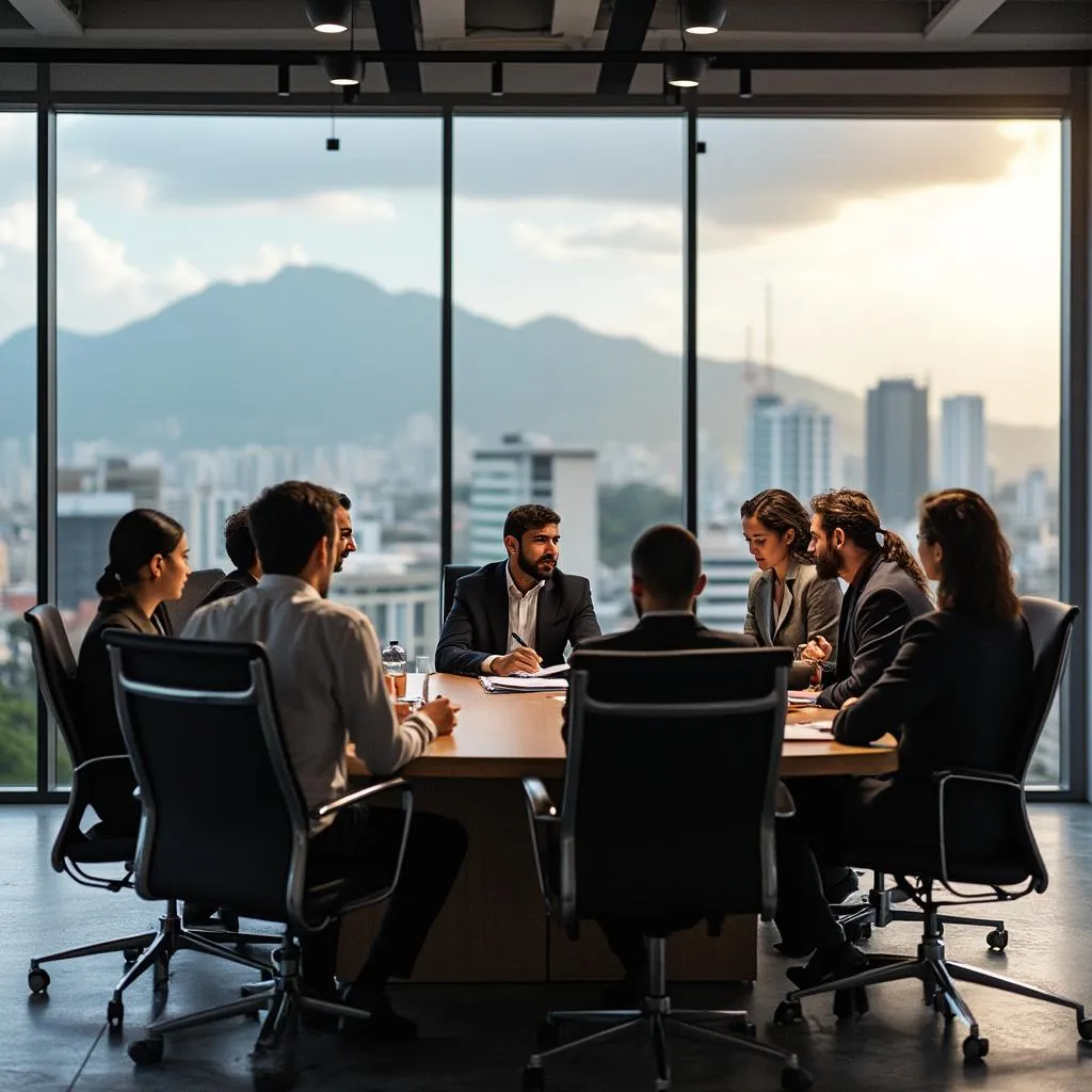 Equipo de ConsultColombia en oficina moderna